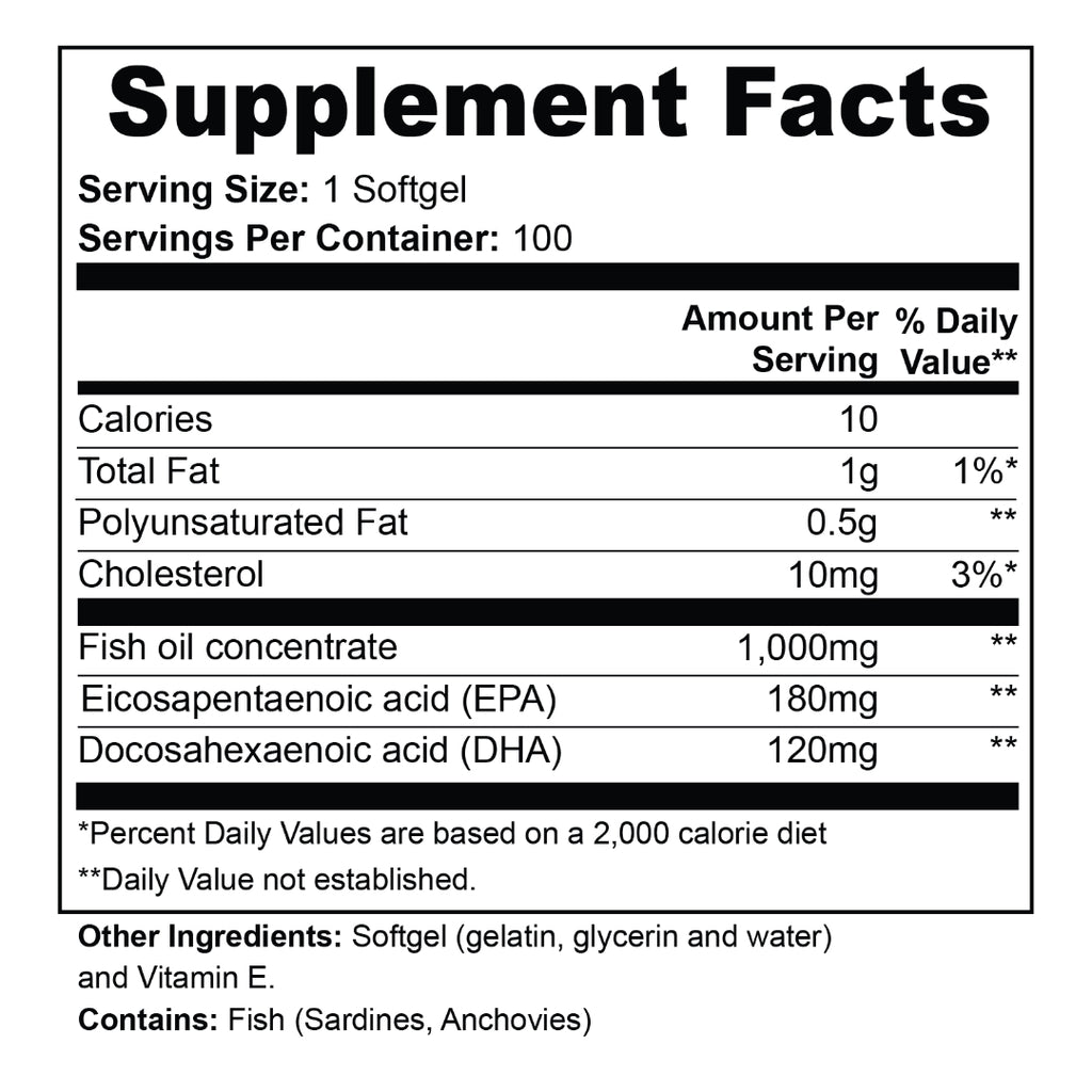 Omega-3 EPA 180mg + DHA 120mg