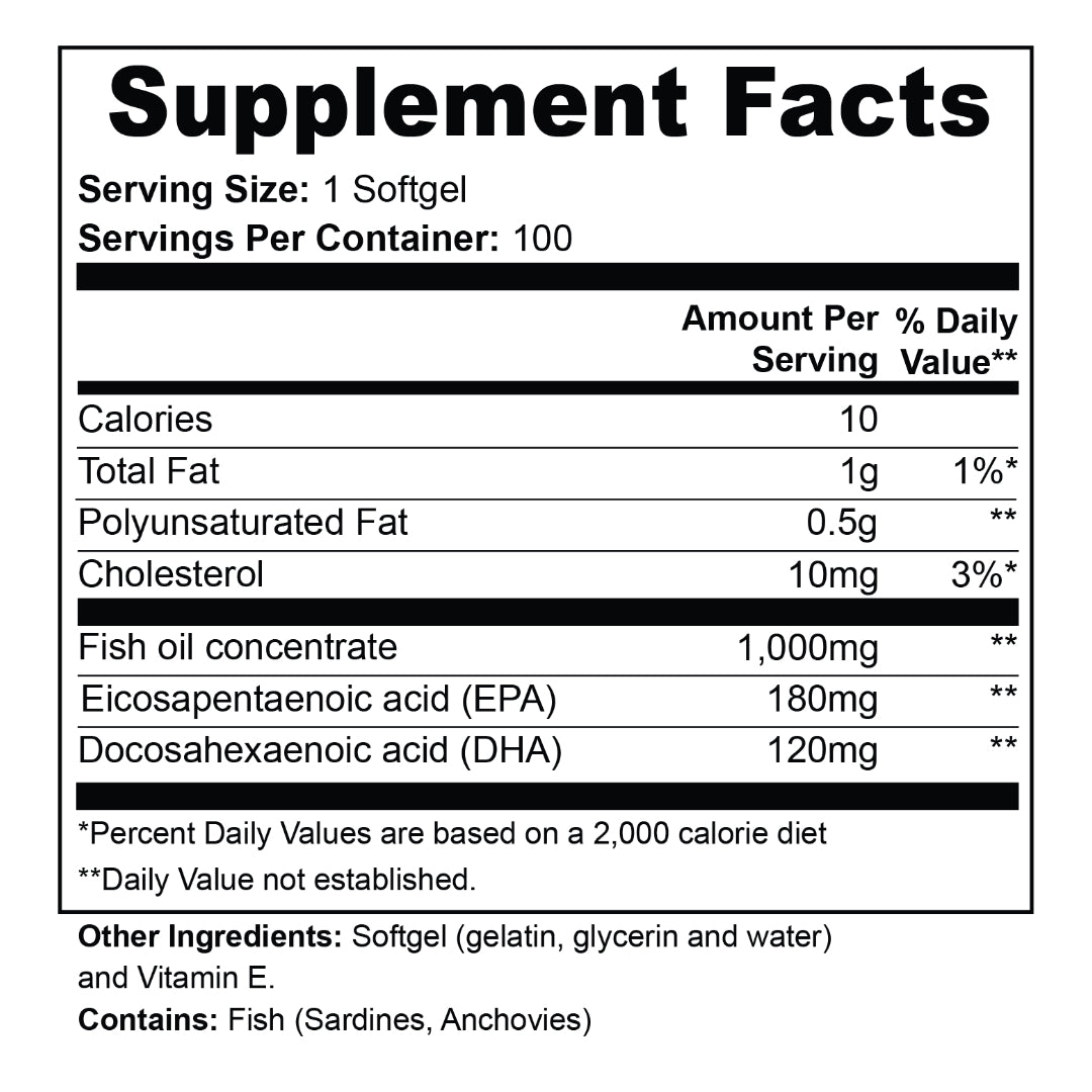 Omega-3 EPA 180mg + DHA 120mg