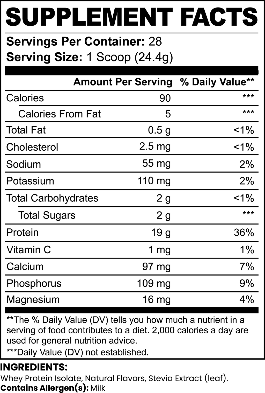 Pure Whey Protein Isolate (Vanilla Stream) (683g)